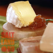 Сыр на маленькой соляной плитке